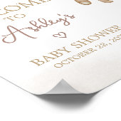 Bruin Beren ballon Baby shower Welkom Poster (Hoek)