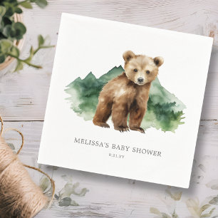 Bruin Beren Cub Baby shower Servet
