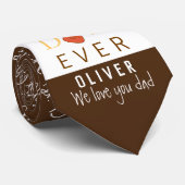 Bruin Beste Pap Ooit Schattige Cool Modern Vaders  Stropdas (Opgerold)