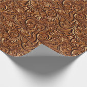  bruin bewerkt lederen Bluetooth-luidspreker Cadeaupapier (Hoek)