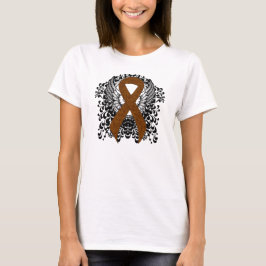 Bruin bewustzijn Ribbon met Wings T-shirt