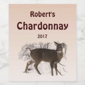 Bruin bier Natuur Wijnlabel Witte sneeuw Wijn Etiket (Enkel label)