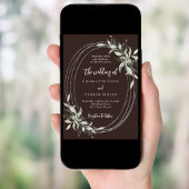 Bruin bister groen bruiloft kaart