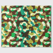 Bruin Black Khaki Green Camouflage Army Pattern Cadeaupapier (Vlak)