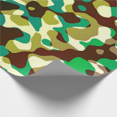 Bruin Black Khaki Green Camouflage Army Pattern Cadeaupapier (Hoek)