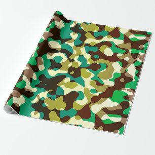Bruin Black Khaki Green Camouflage Army Pattern Cadeaupapier