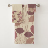 Bruin Blad Badhanddoek set Bad Handdoek (Insitu)