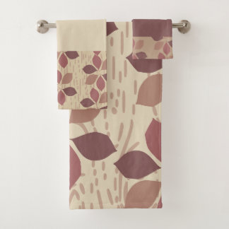 Bruin Blad Badhanddoek set Bad Handdoek
