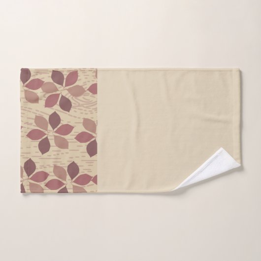 Bruin Blad Badhanddoek set Bad Handdoek (Handdoek)