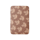 Bruin blad laat lijnbladpatroon badmat (Voorkant Verticaal)