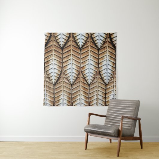 Bruin blad met accent wandkleed (In Situ (horizontaal))