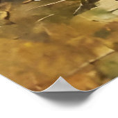 Bruin Blad Natuur Sereniteit Abstracte Kunst Poster (Hoek)