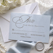 Bruin Blau Luxe Romantische Trouwdag