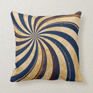 Bruin Blauw Abstract Sierkussen Startdecor