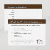 Bruin blauw bedrijf gala event RSVP (Voorkant / Achterkant)