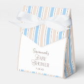 Bruin Blauw Beer Gepersonaliseerd Baby shower Bedankdoosjes (Voorkant Zijde)