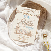 Bruin Blauw Elke Leeftijd Western Rodeo Verjaardag Kaart