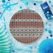 Bruin Blauw en Groen Papieren Bordje (Feest)