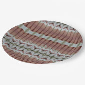 Bruin Blauw en Groen Papieren Bordje (Gekanteld)