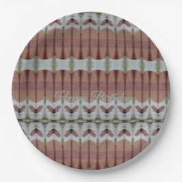 Bruin Blauw en Groen Papieren Bordje