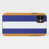 Bruin, blauw en witte strepen Case-Mate iPhone case (Achterkant (horizontaal))