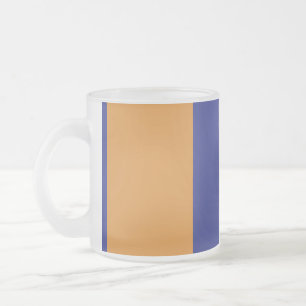 Bruin, blauw en witte strepen matglas koffiemok