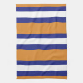 Bruin, blauw en witte strepen theedoek (Verticaal)