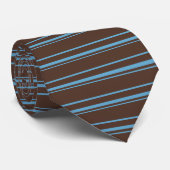 Bruin Blauw Gestreepte Das (Opgerold)