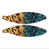 Bruin Blauw Koeienhuid Basketbal (Panelen)