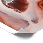 Bruin blauw kunststeen met geodegewas poster (Hoek)