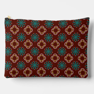Bruin blauw patroon etui