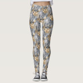 Bruin/blauw rendatroon leggings (Voorkant)