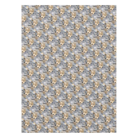 Bruin/blauw rendatroon tafelkleed (Voorkant)