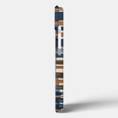 Bruin Blauw roest en beige abstract Case-Mate iPhone Case (Achterkant / Links)