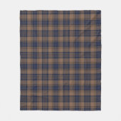 Bruin blauw Tartan Pset Rustin Pattern Fleece Deken (Voorkant)