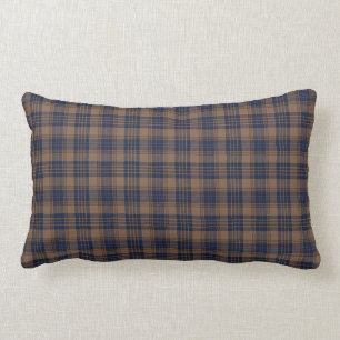 Bruin blauw Tartan Pset Rustin Pattern Kussen