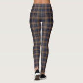 Bruin blauw Tartan Pset Rustin Pattern Leggings (Achterkant)