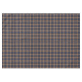 Bruin blauw Tartan Pset Rustin Pattern Tafelkleed (Voorkant (Horizontaal))