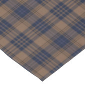 Bruin blauw Tartan Pset Rustin Pattern Tafelkleed (Gekanteld)