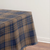 Bruin blauw Tartan Pset Rustin Pattern Tafelkleed (Voorbeeld)