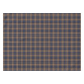 Bruin blauw Tartan Pset Rustin Pattern Tafelkleed (Voorkant (Horizontaal))