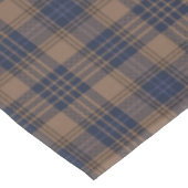Bruin blauw Tartan Pset Rustin Pattern Tafelkleed (Gekanteld)