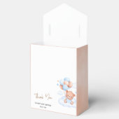 Bruin Blauw Teddybeer Ballonnen Baby Bedankdoosjes (Geopend)