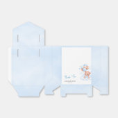 Bruin Blauw Teddybeer Ballonnen Baby Bedankdoosjes (Uitgevouwen)