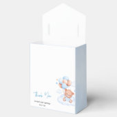 Bruin Blauw Teddybeer Ballonnen Baby Bedankdoosjes (Geopend)