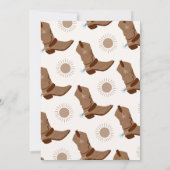 Bruin Blauwe Cowboy Laarzen Eerste Rodeo 1e Verjaa Kaart (Achterkant)