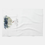 Bruin Blauwe Pompoen Verliefd Trouwfeest Favor Theedoek (Horizontaal)