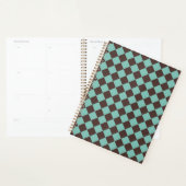 Bruin Blauwgroen Checker Diamantpatroon Planner (Display)