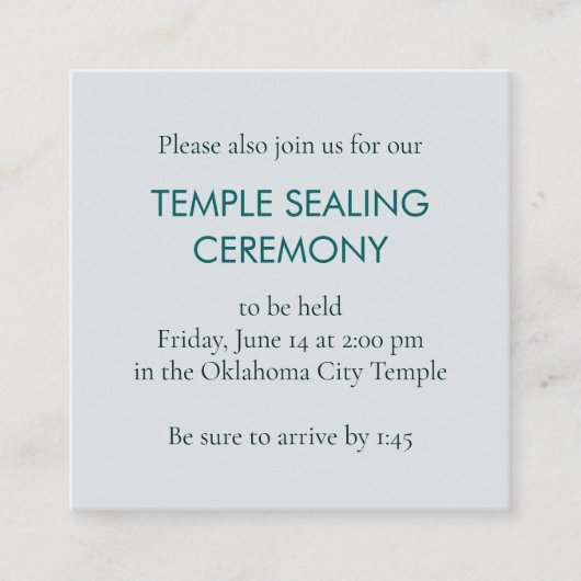 Bruin & Blauwgroen Retro Vormen Temple Sealing Nod Informatiekaartje (Voorkant)