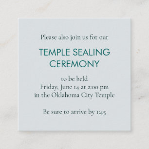 Bruin & Blauwgroen Retro Vormen Temple Sealing Nod Informatiekaartje